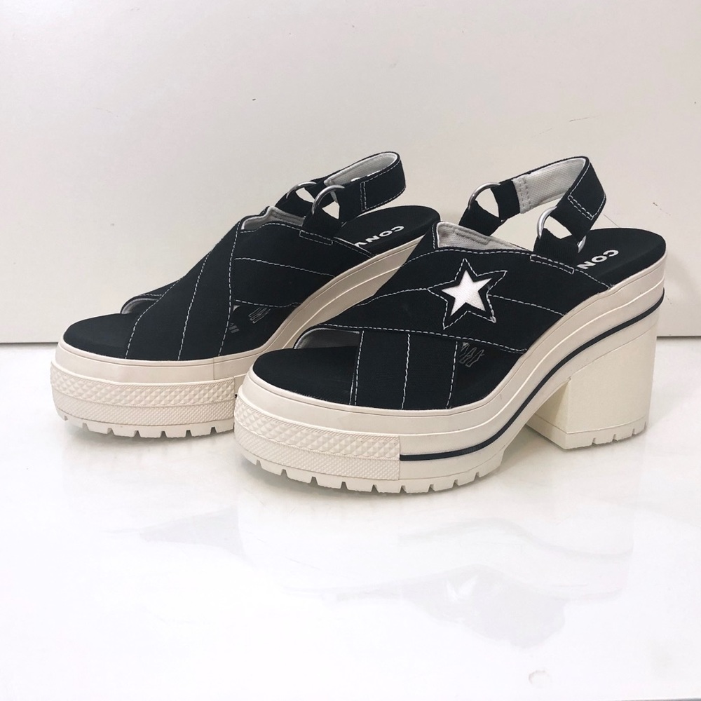 Converse One Star BoardwalkStrut Sandal Heel Black - Picture 3 of 8